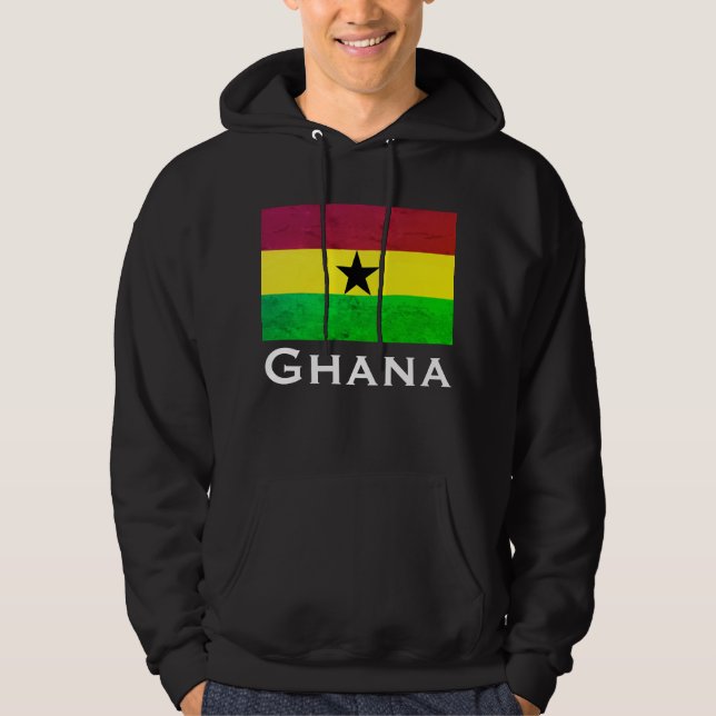 Flagge von Ghana (Westafrika) Hoodie (Vorderseite)