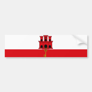 Flagge von Gibraltar Autoaufkleber