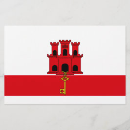 Flagge von Gibraltar Briefpapier