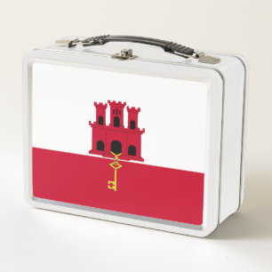 Flagge von Gibraltar Metall Brotdose