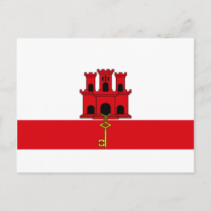 Flagge von Gibraltar Postkarte