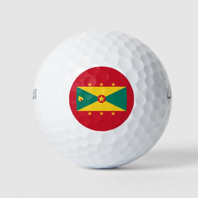 Flagge von Grenada Golfball (Vorderseite)