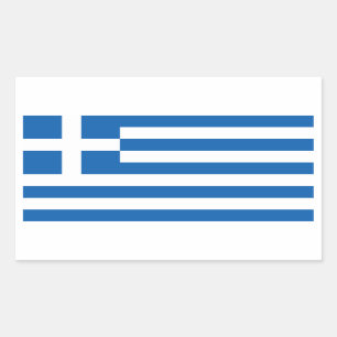 Flagge von Griechenland-Aufkleber Rechteckiger Aufkleber