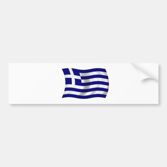 Flagge von Griechenland Autoaufkleber (Vorne)