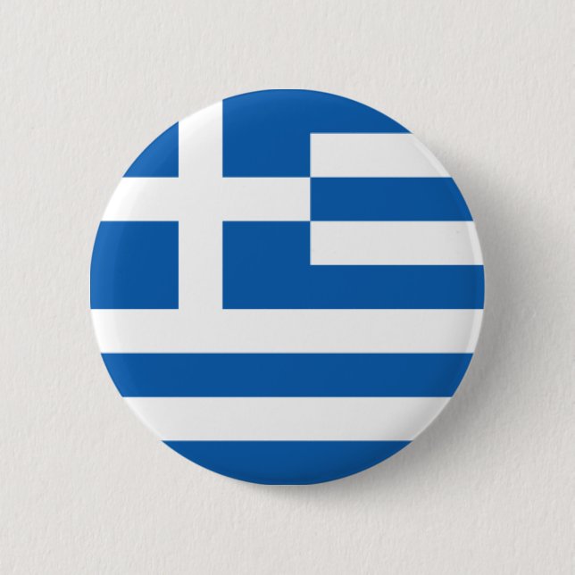 Flagge von Griechenland Button (Vorderseite)