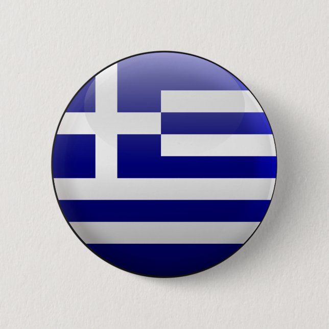 Flagge von Griechenland Button (Vorderseite)