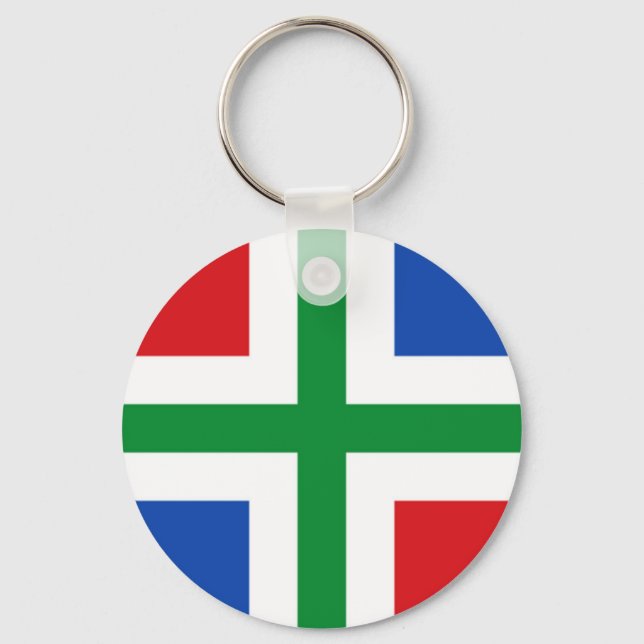 Flagge von Groningen (Provinz) Schlüsselanhänger (Vorderseite)