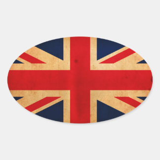 Flagge von Großbritannien Ovaler Aufkleber