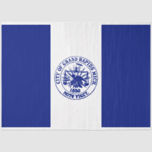 Flagge von Großzügen (Stadt Michigan) Seidenpapier