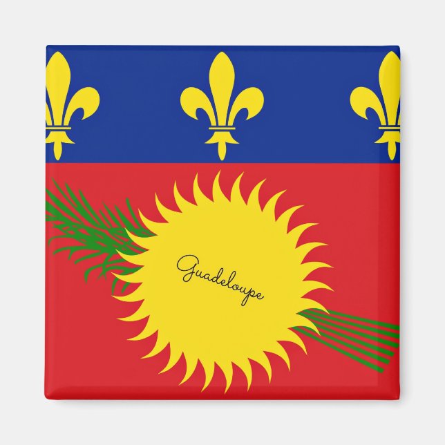 Flagge von Guadeloupe Magnet (Vorne)