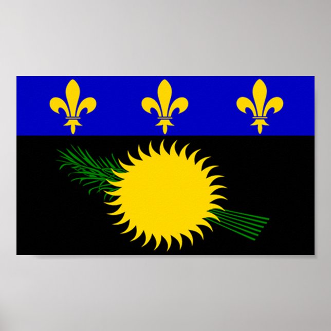 Flagge von Guadeloupe Poster (Vorne)
