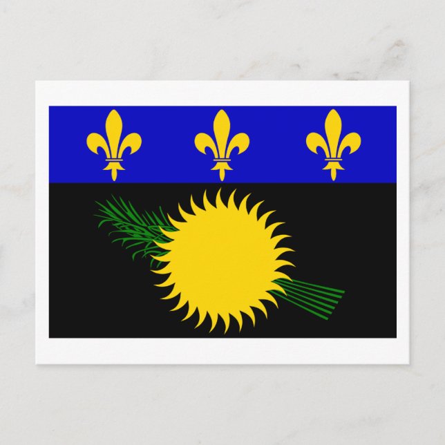 Flagge von Guadeloupe Postkarte (Vorderseite)