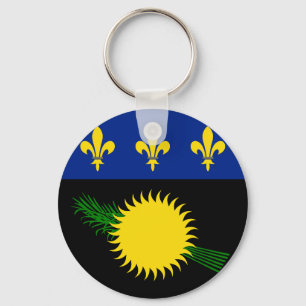 Flagge von Guadeloupe Schlüsselanhänger
