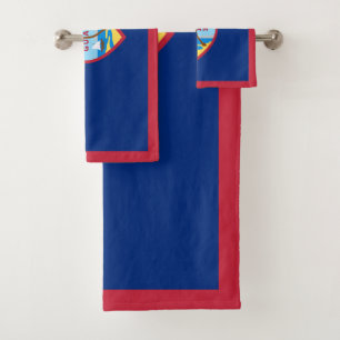 Flagge von Guam Badhandtuch Set
