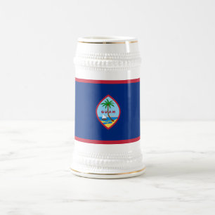 Flagge von Guam Bierglas