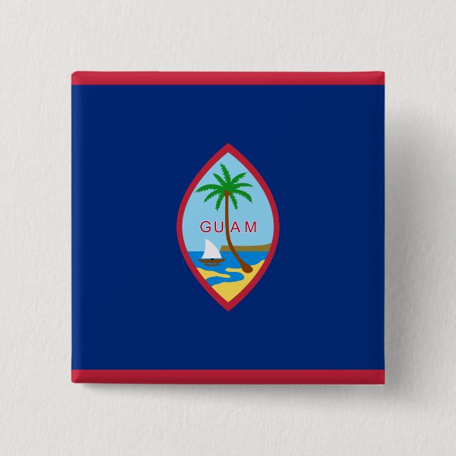 Flagge von Guam Button (Vorderseite)