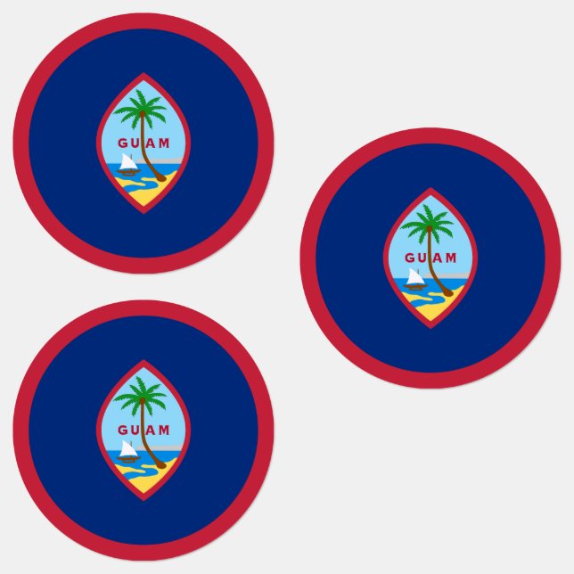 Flagge von Guam Etiketten (Gruppe)