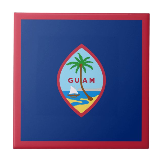 Flagge von Guam Fliese (Vorderseite)