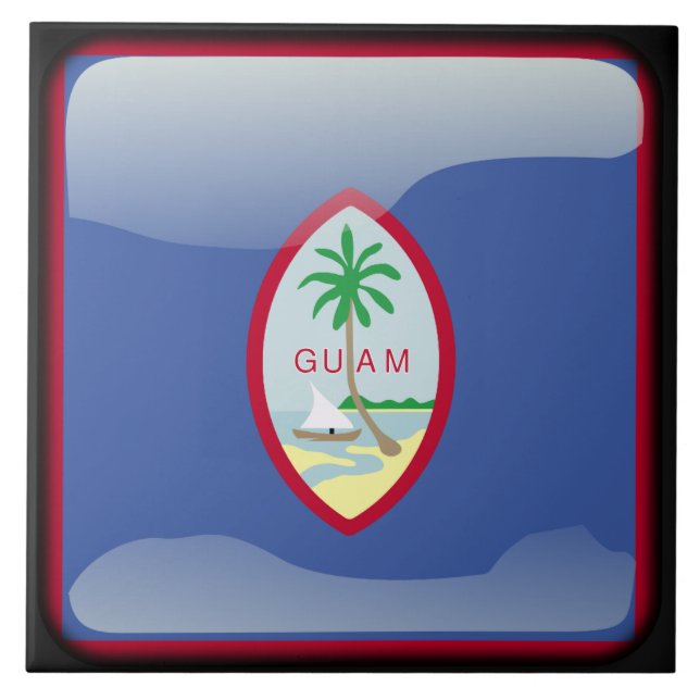 Flagge von Guam Fliese (Vorderseite)