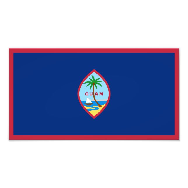 Flagge von Guam Fotodruck (Vorne)