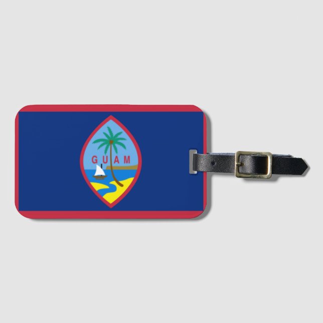 Flagge von Guam Gepäckanhänger (Vorderseite (Horizontal))