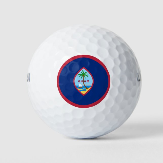 Flagge von Guam Golfball (Vorderseite)