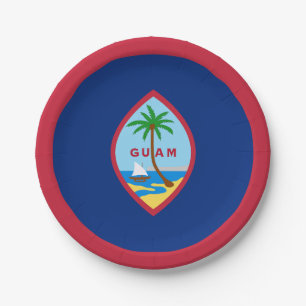 Flagge von Guam Pappteller