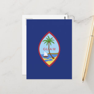 Flagge von Guam Postkarte