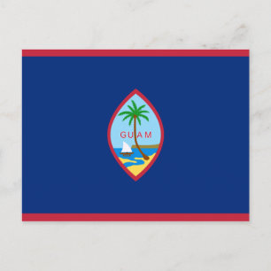 Flagge von Guam Postkarte
