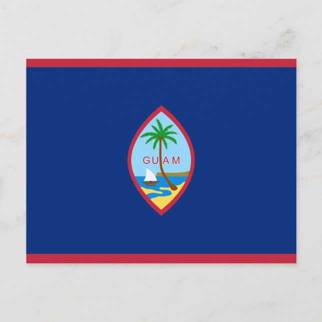 Flagge von Guam Postkarte (Vorderseite)