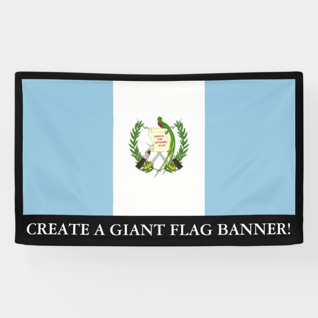 Flagge von Guatamala Banner (Horizontal)
