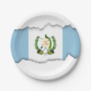 Flagge von Guatamala Pappteller