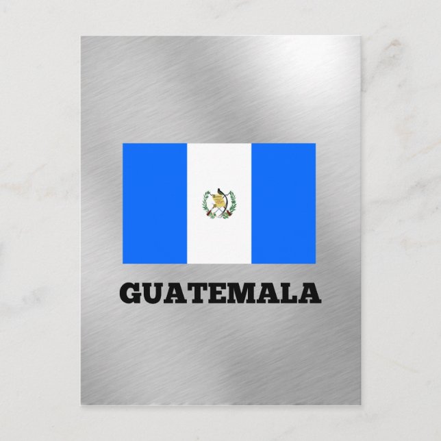 Flagge von Guatemala, gekennzeichnet Postkarte (Vorderseite)