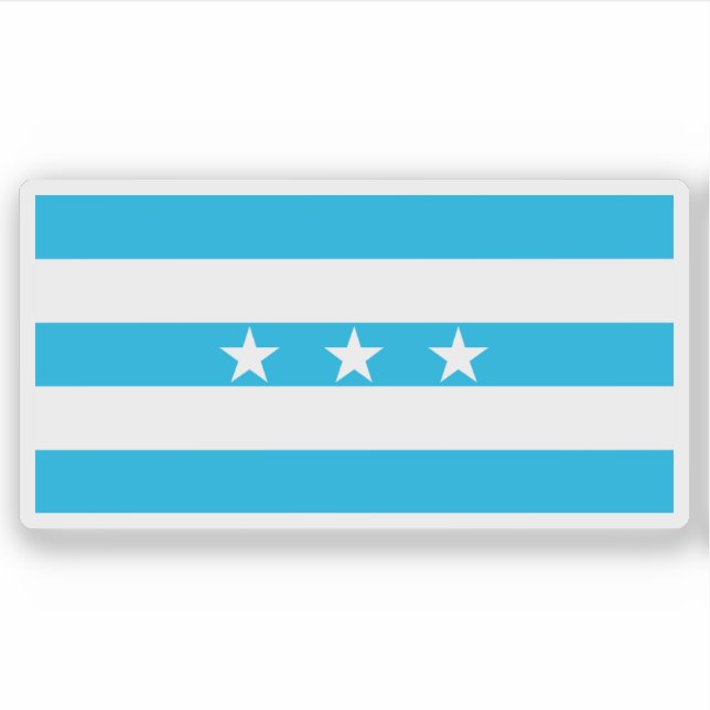 Flagge von Guayaquil, Ecuador Aufkleber (Vorderseite)