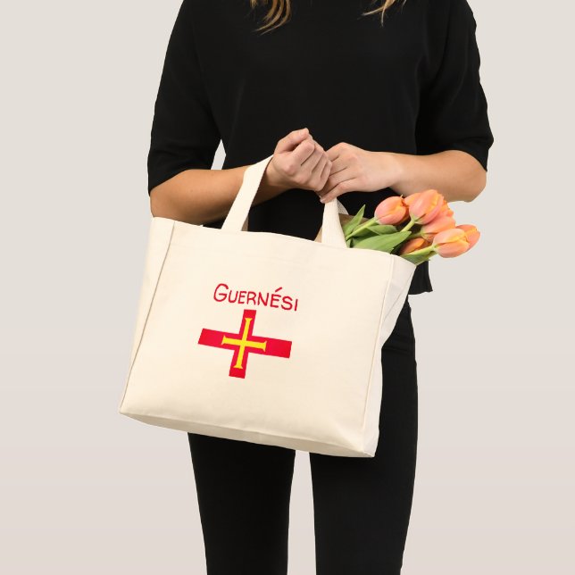Flagge von Guernési Mini Stoffbeutel (Vorderseite (Produkt))