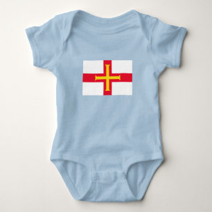 Flagge von Guernsey Baby Strampler