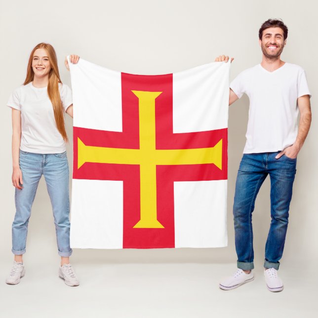 Flagge von Guernsey Fleecedecke (Beispiel)