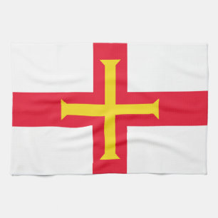 Flagge von Guernsey Geschirrtuch