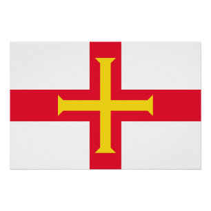 Flagge von Guernsey Poster
