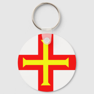 Flagge von Guernsey Schlüsselanhänger