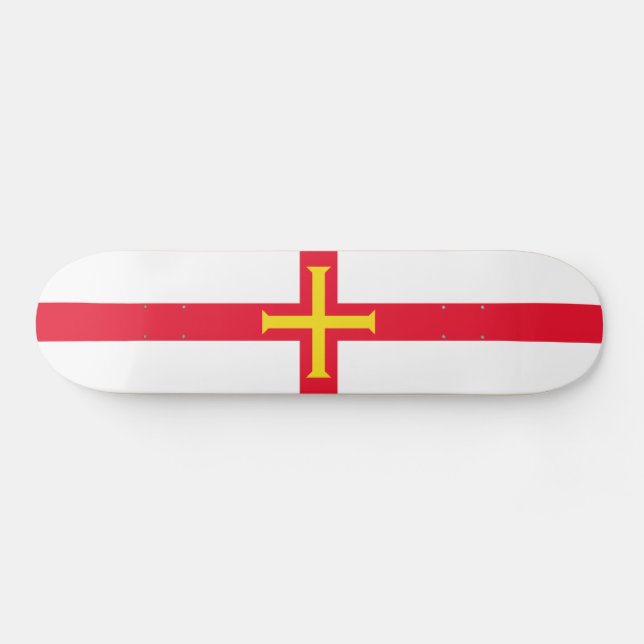 Flagge von Guernsey Skateboard (Horizontal)