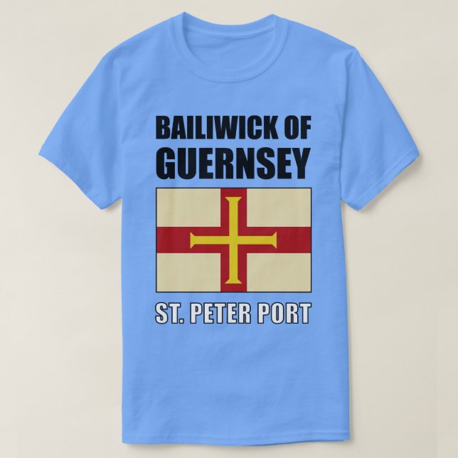 Flagge von Guernsey T-Shirt (Design vorne)