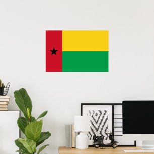 Flagge von Guinea-Bissau Poster