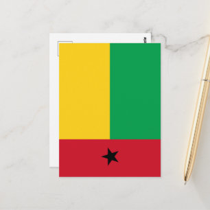 Flagge von Guinea-Bissau Postkarte