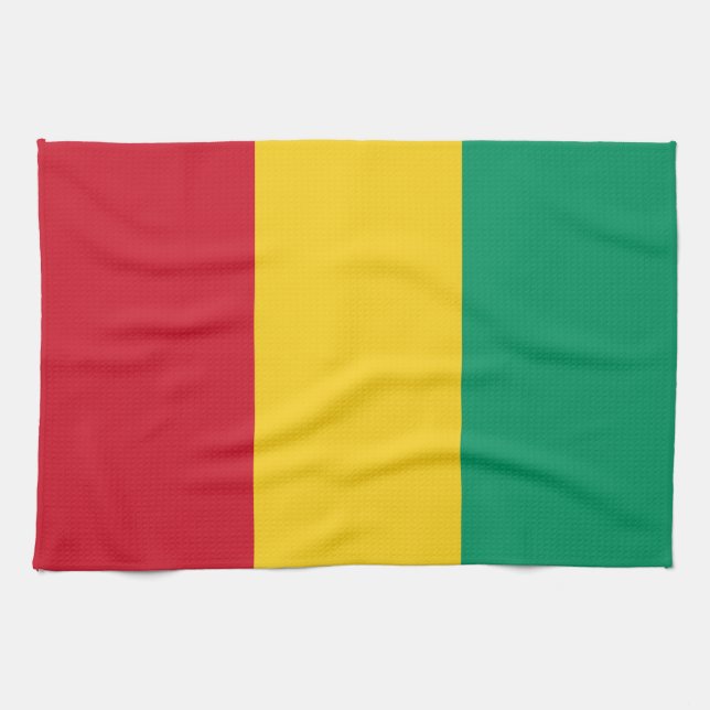 Flagge von Guinea Geschirrtuch (Horizontal)