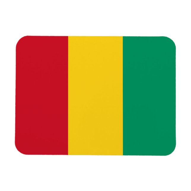 Flagge von Guinea Magnet (Horizontal)