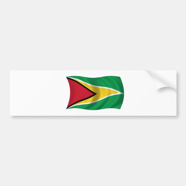 Flagge von Guyana Autoaufkleber (Vorne)