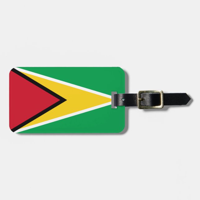 Flagge von Guyana Easy ID Persönlich Gepäckanhänger (Vorderseite horizontal)