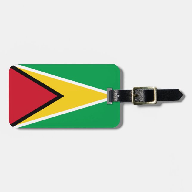 Flagge von Guyana Easy ID Persönlich Gepäckanhänger (Vorderseite horizontal)