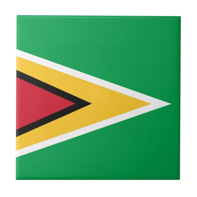 Flagge von Guyana Fliese (Vorderseite)
